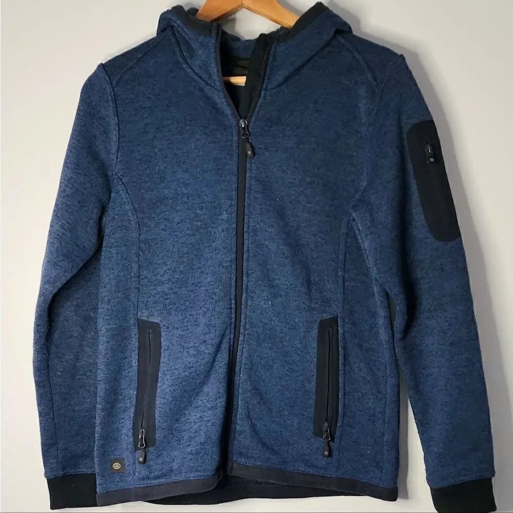 Stormtech hooded sweatshirt full zip blue men's medium